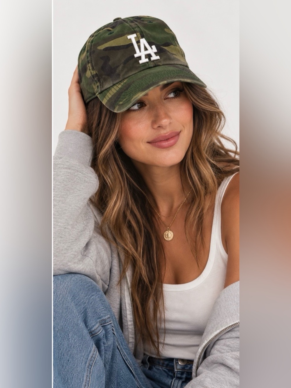 47 Clean Up Adjustable Camo Army Dodgers Collectible Casual Unisex Baseball Cap